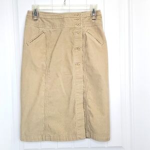 B Moss Button Down Corduroy Skirt Sz 2